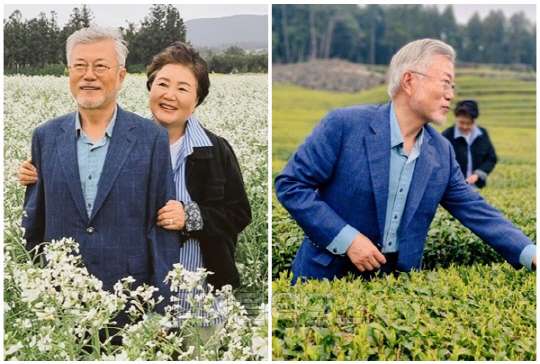 문재인 전 대통령(왼쪽)과 김정숙 여사. <디지털타임스 DB>